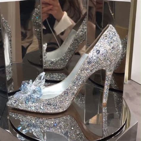 Wedding Shoes Female Rhinestone Crystal Shoes Stiletto Pointed Red