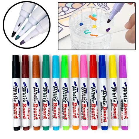 Stylo de peinture à l eau 6 8 12 couleurs dessin flottant Doodle