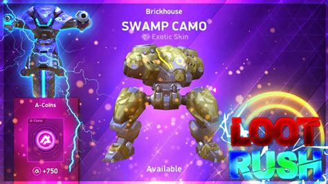 I Get Swamp Camo Skin Of Brickhouse Loot Rush Mech Arena