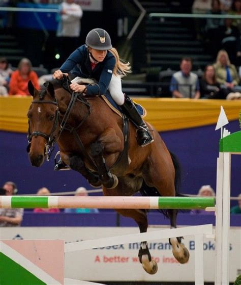 Horse Jumping Woman Left Dark