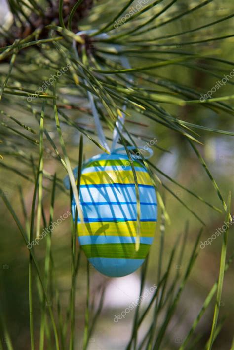 Huevo De Pascua En Ramas De Pino Huevos Para La Mesa Festiva El D A De