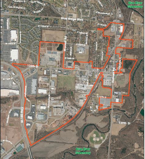 Martin City, MO Boundary Map - South Kansas City