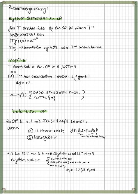 Mmp Definitionen und Sätzesammlung Mathematische Methoden der Physik