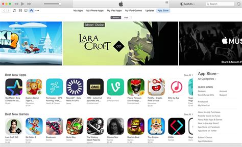 Using app store