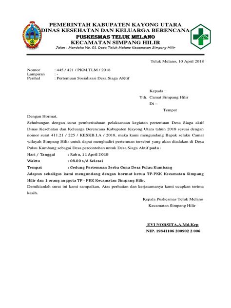 Contoh Surat Resmi Ke Kepala Desa Contoh Surat Permoh