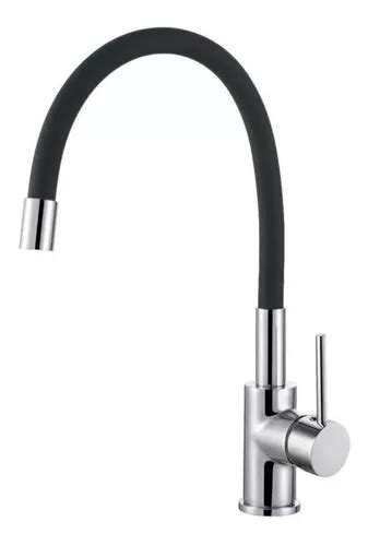 Grifo De Cocina Gourmet Flexible De Una Sola Manija Color Negro