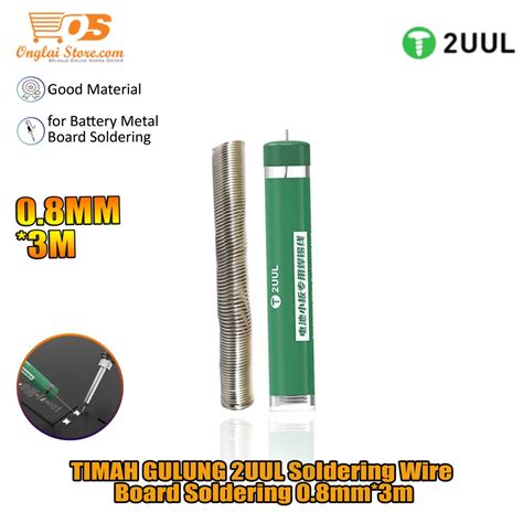 Jual 2UUL Timah Gulung Timah Solder Battery Timah Kawat Soldering Wire 0.8mm Soldering Wire for ...