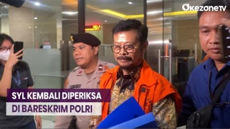 Lengkapi Berkas Perkara Firli SYL Tiba Di Bareskrim Guna Jalani