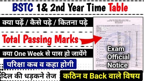 Bstc First Year Exam 2023 Kab Honge Bstc 1st Year Exam Date Bstc 1st