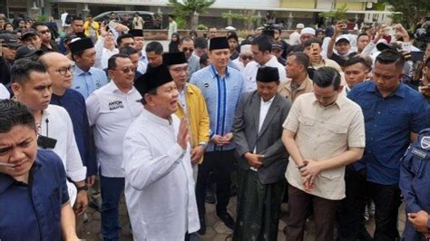 Prabowo Subianto Ridwan Kamil Dan Ahy Datangi Mantan Wagub Jabar Uu