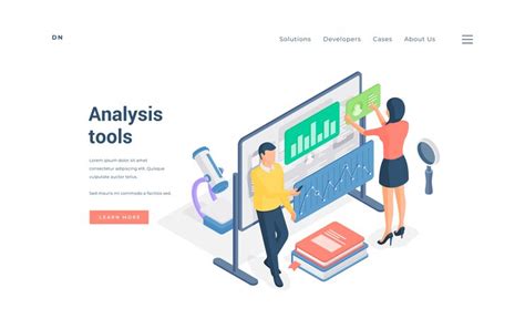 premium vector scientists   analysis tools illustration