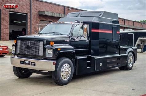 1990 Chevrolet Kodiak C70 Toterhome Toy Hauler Motor Home Rv Black Medium Duty T For Sale