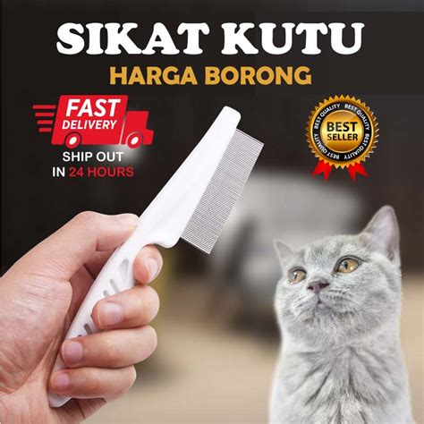 Pet Flea Comb Sikat Kutu Cat Lice Comb Dog Tick Remover Sisir Kucing