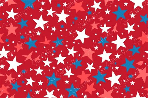 Red White and Blue Stars on a Red Graphic by Sun Sublimation · Creative ...