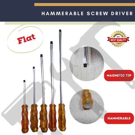 Hammerable Screw Driver Flat Philips Screwdriver Plus Minus Screw