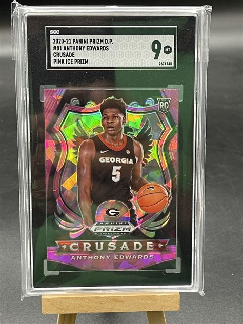 2020 21 Panini Prizm Draft Picks Anthony Edwards Crusade Pink Cracked