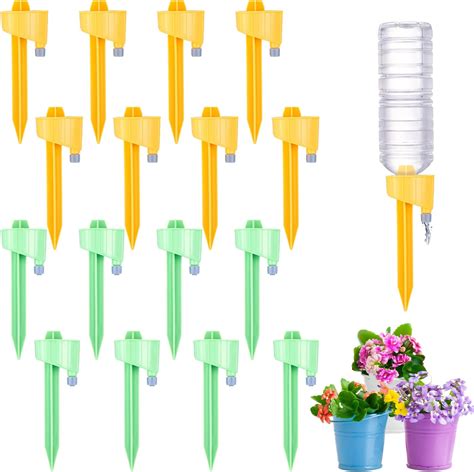 Yoande 16 Pcs Auto Plant Watering Devices Bevel Dual Spouts Plant Self Watering