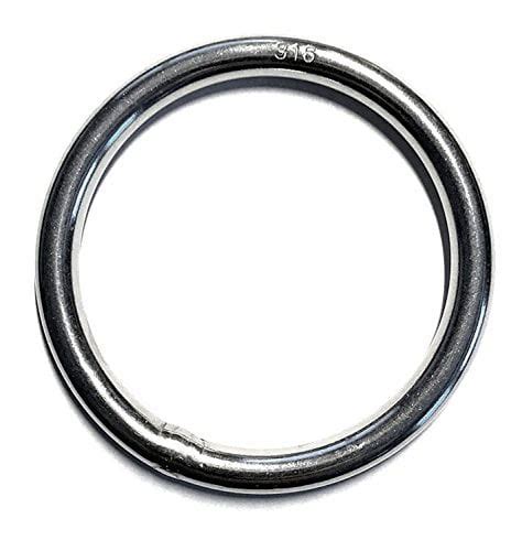 Us Stainless Stainless Steel 316 Round Ring Welded 6mm X 50mm Id 14