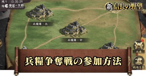 【新信長の野望】兵糧争奪戦の参加方法【シンノブ】 神ゲー攻略