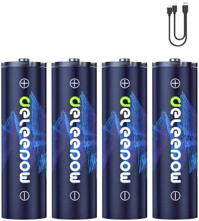 Amazon Deleepow Rechargeable AA Batteries 3400mWh USB C AA