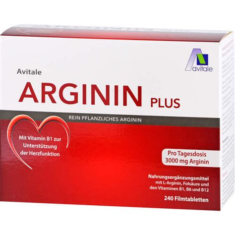 Arginin Plus Vitamin B1 B6 B12 Folsäure 240 St