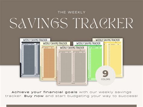 Printable Weekly Savings Planner Track Your Goals, Expenses and ...