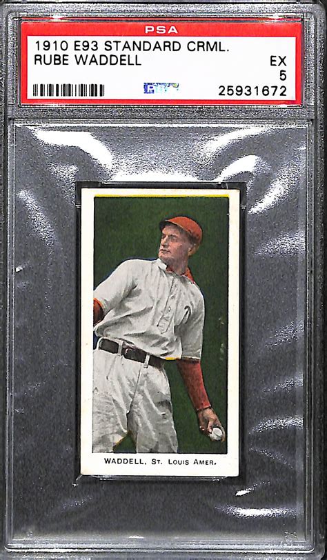 Lot Detail 1910 E93 Standard Caramel Rube Waddell HOF PSA 5