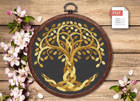 Tree Of Life Cross Stitch Pattern Yggdrasil Cross Stitch Pattern