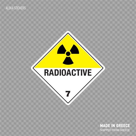 Decal Sticker Hazard Classification Class 7 Radioactive Safety Sign