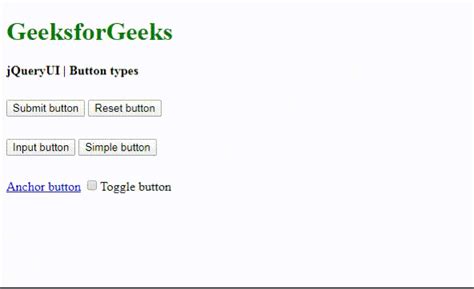 Jquery Ui Button Geeksforgeeks