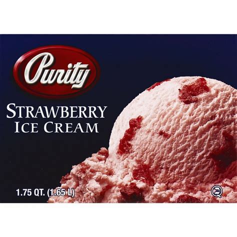 Purity Ice Cream Strawberry 1 75 Quart Square Carton 1 75 Qt Delivery