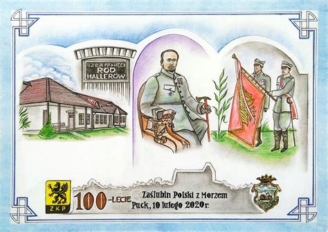 ZAŚLUBINY POLSKI Z MORZEM 100 LECIE PUCK GEN J HALLER 15447076566