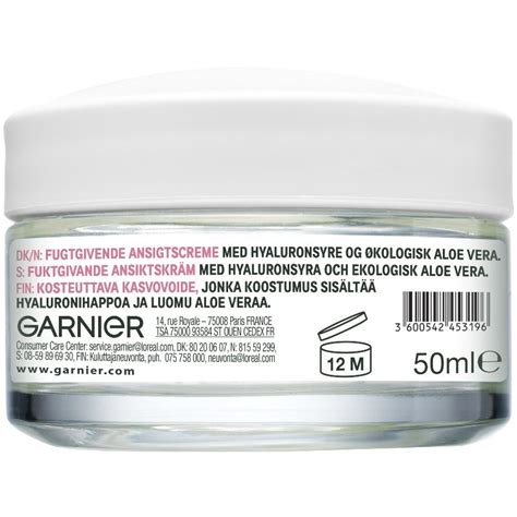 Garnier Skinactive Aloe Vera Hyaluronic Daily Nourishing Cream Ml