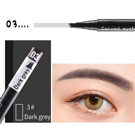 Chxonu Four Headed Eyebrow Pencil Long Lasting Non Smudging Liquid