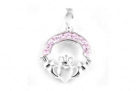 Birthstone Claddagh Necklace Crystal Ring CladdaghRings