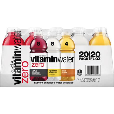 vitaminwater Zero Sugar Variety Pack, 20 fl oz, 20 Pack | Shop | Hames ...