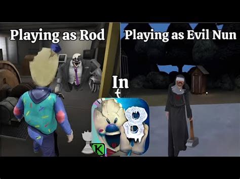 Playing As Evil Nun And Rod In Ice Scream 8 YouTube