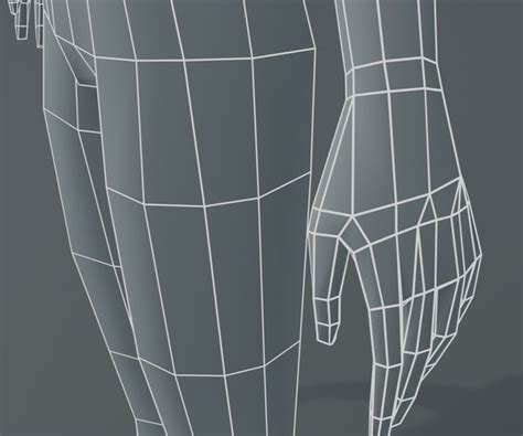 Artstation Female Body Base Mesh 3d Model 1000 Polygons Game Assets