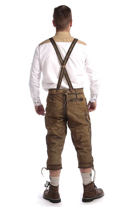 Knee Long Bundhosen Deep Oak Brown Lederhosen Store