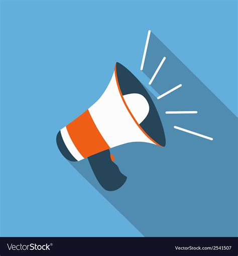 Megaphone Flat Icon Royalty Free Vector Image Vectorstock