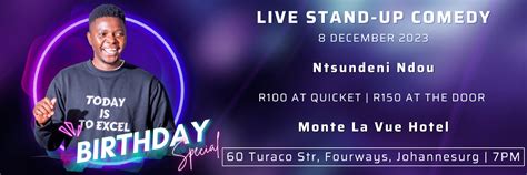 Book Tickets For Ntsundeni Ndou Birthday Special