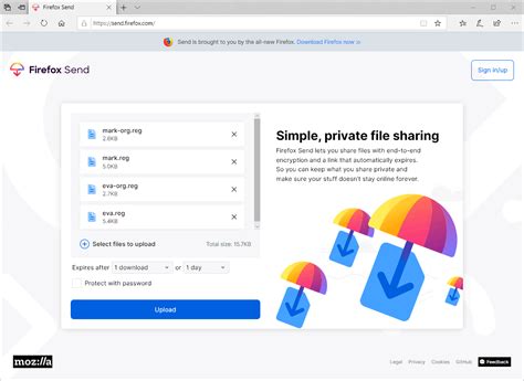 Firefox Send File Sharing Service Launches Officially Ghacks Tech News