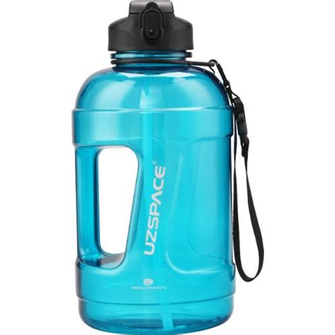 Uzspace Tritan Water Bottle With Straw 2300ml Blue