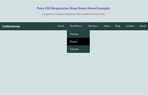 How To Create Responsive CSS Navigation With Dropdown Codeconvey