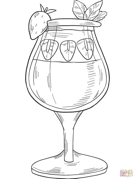 Cocktail Coloring Page Free Printable Coloring Pages