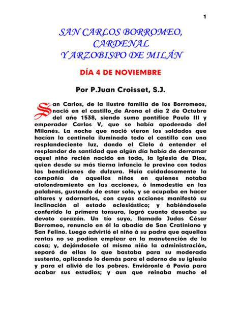 San Carlos Borromeo Cardenal Y Arzobispo De MilÁn