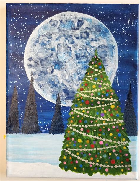 15+ Christmas Tree Painting Ideas - NejumaKalen