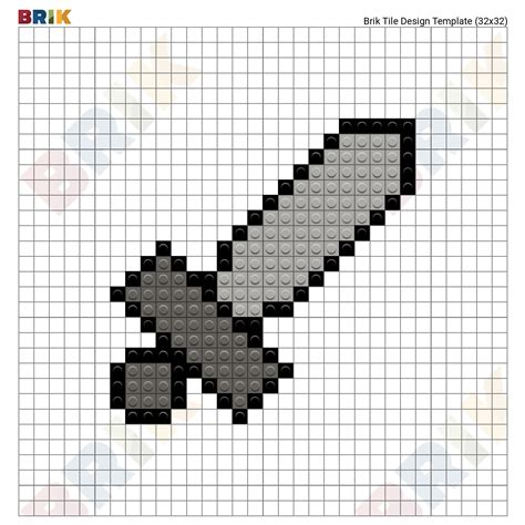 Minecraft Pixel Art Sword Template