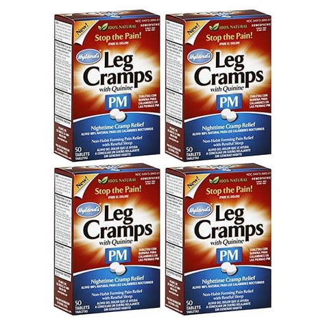 Hylands Leg Cramps Pm Nighttime Medicine 50 Tablets 4 Pack