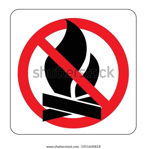 No Fireprohibition Sign Vector Illustration Design Stock Vector